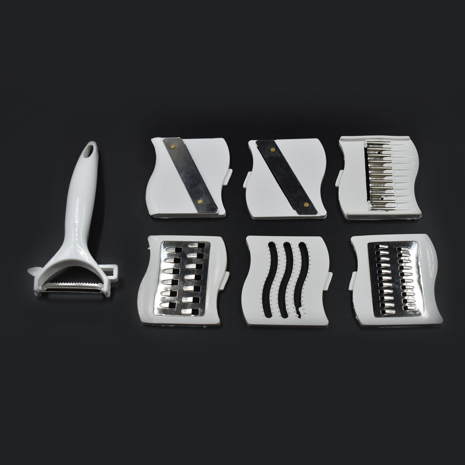 2187B Premium Portable 7 in 1 Multifunction Magic Rotate Vegetable Cutter/Chopper/Slicer/Shredder with Drain Basket with various Dicing Blades freeshipping - DeoDap 2187B Premium Portable 7 in 1 Multifunction Magic Rotate Vegetable Cutter/Chopper/Slicer/Shredder with Drain Basket with various Dicing Blades freeshipping - DeoDap